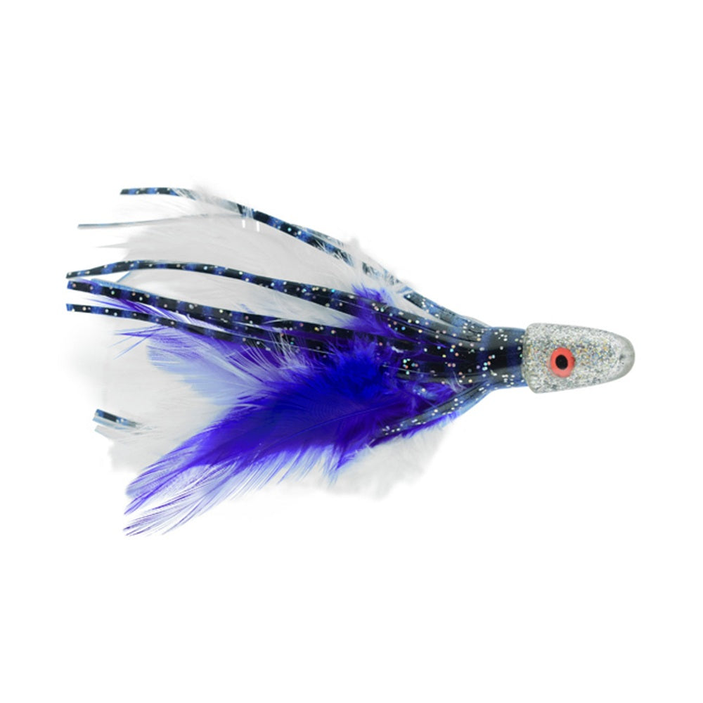 Artificiale Afw Fishing No Alibi Pro Series Trolling Feather Rigged Ready Wht/Blu
