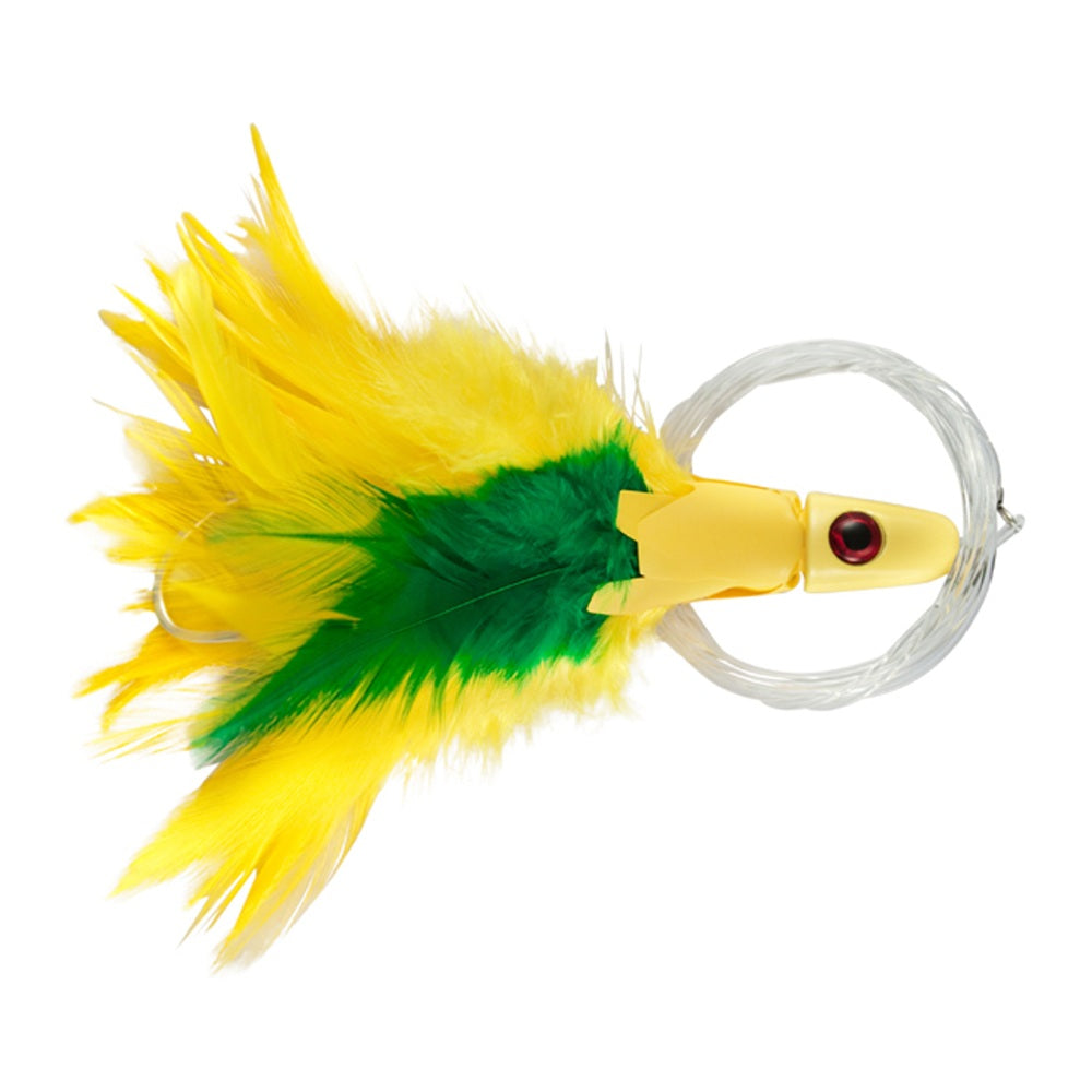 Artificiale Afw Fishing No Alibi Pro Series Trolling Feather Rigged Ready Yel/Gre