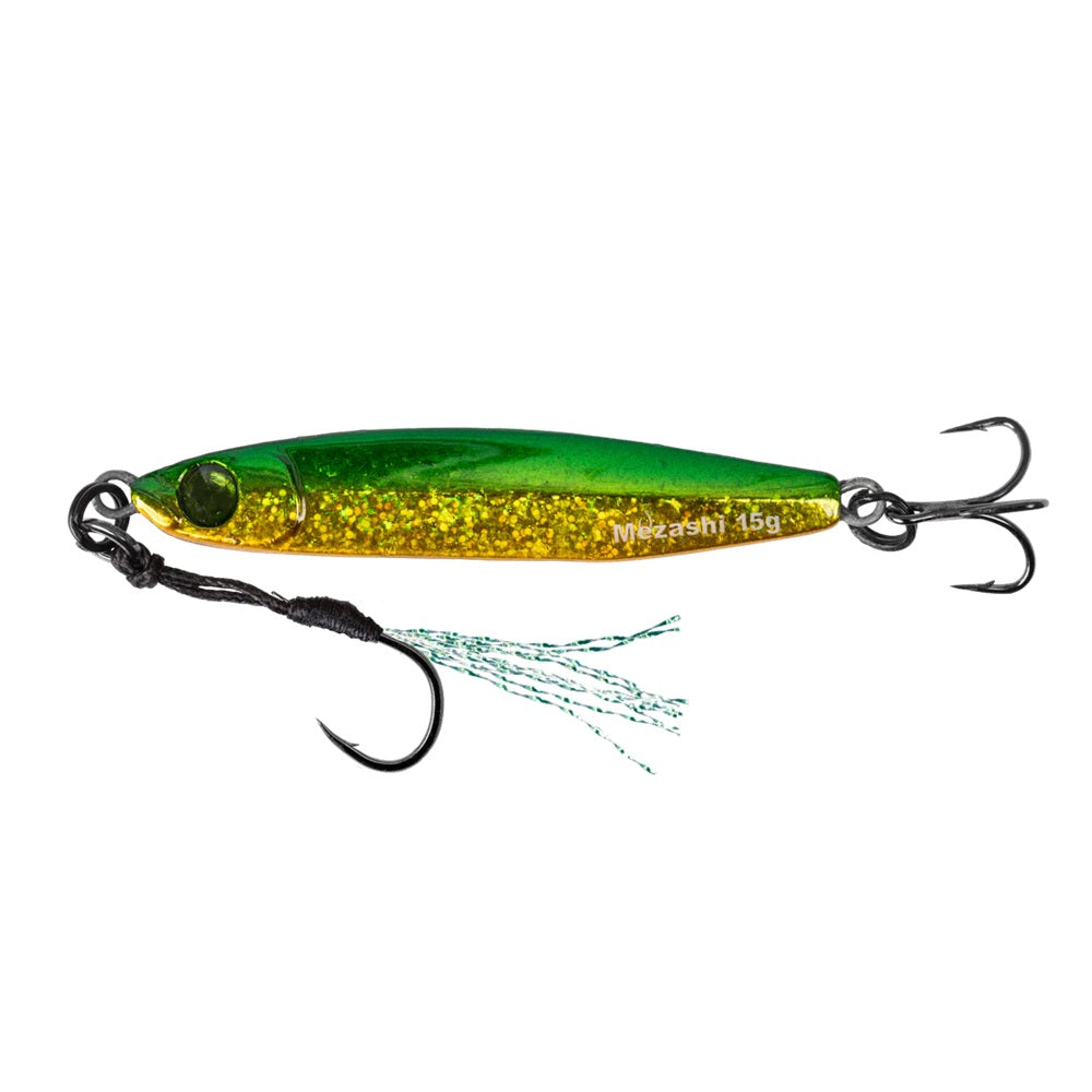 Artificiale Mustad Mezashi Jig Casting Green Gold 15 Gr
