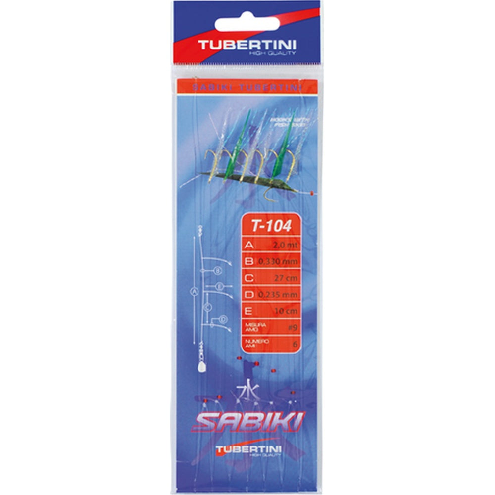 Sabiki Tubertini Sabiki T-104 #8 2mt