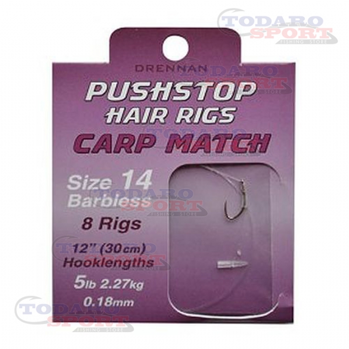 Drennan pushstop hair rigs carp match