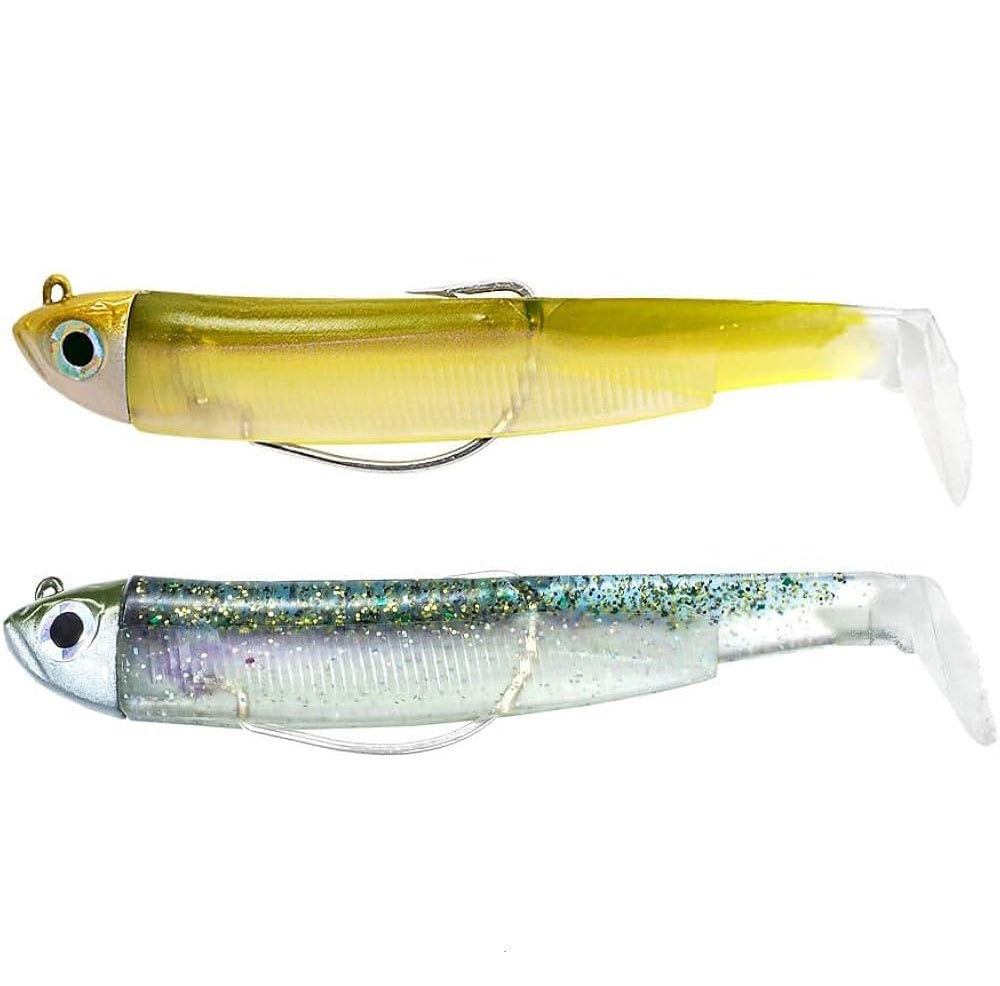 Artificiale Fiiish Black Minnow Double Combo N°2 Shore 10g Khaki + Ghost Minnow