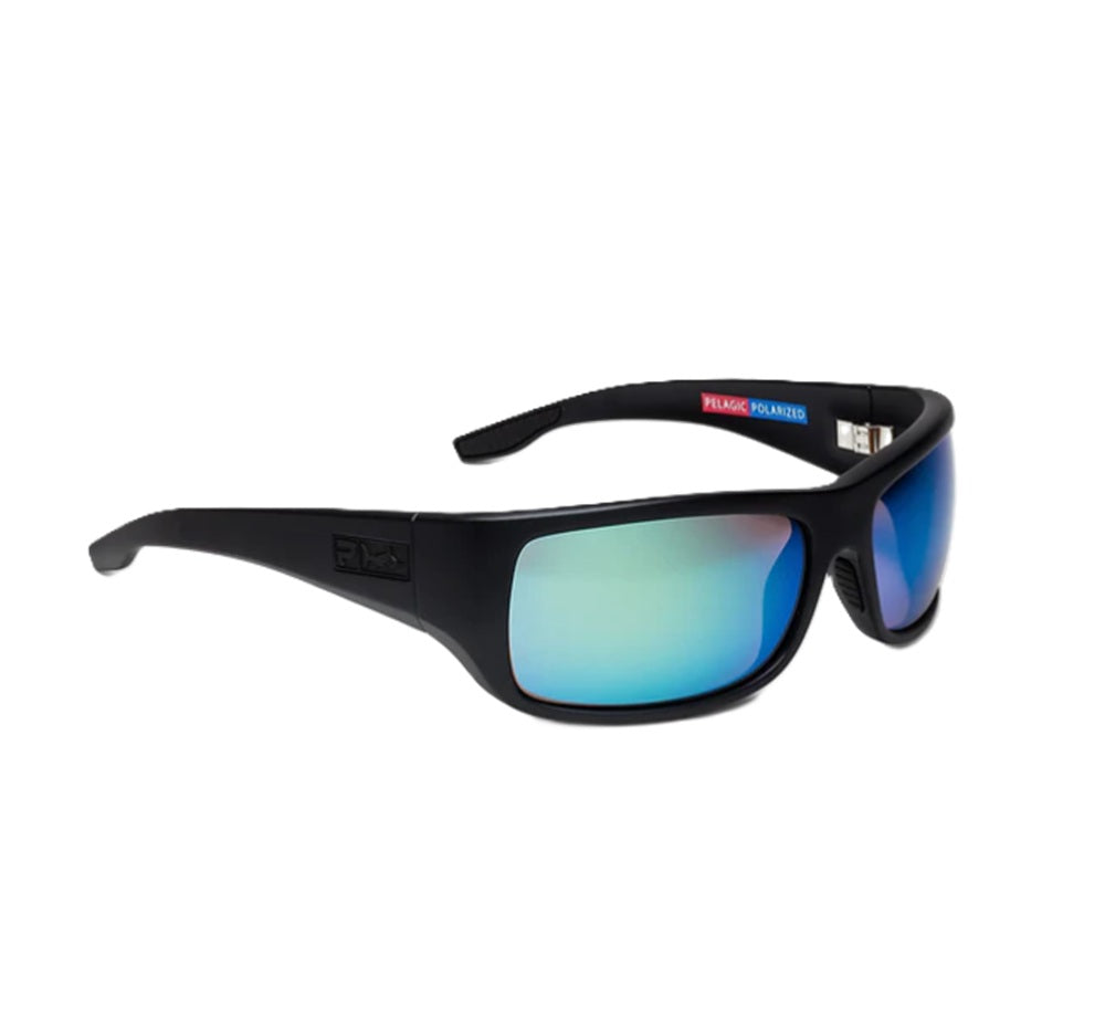Occhiali Pelagic Fish Hook Matte Black/Blue Poly