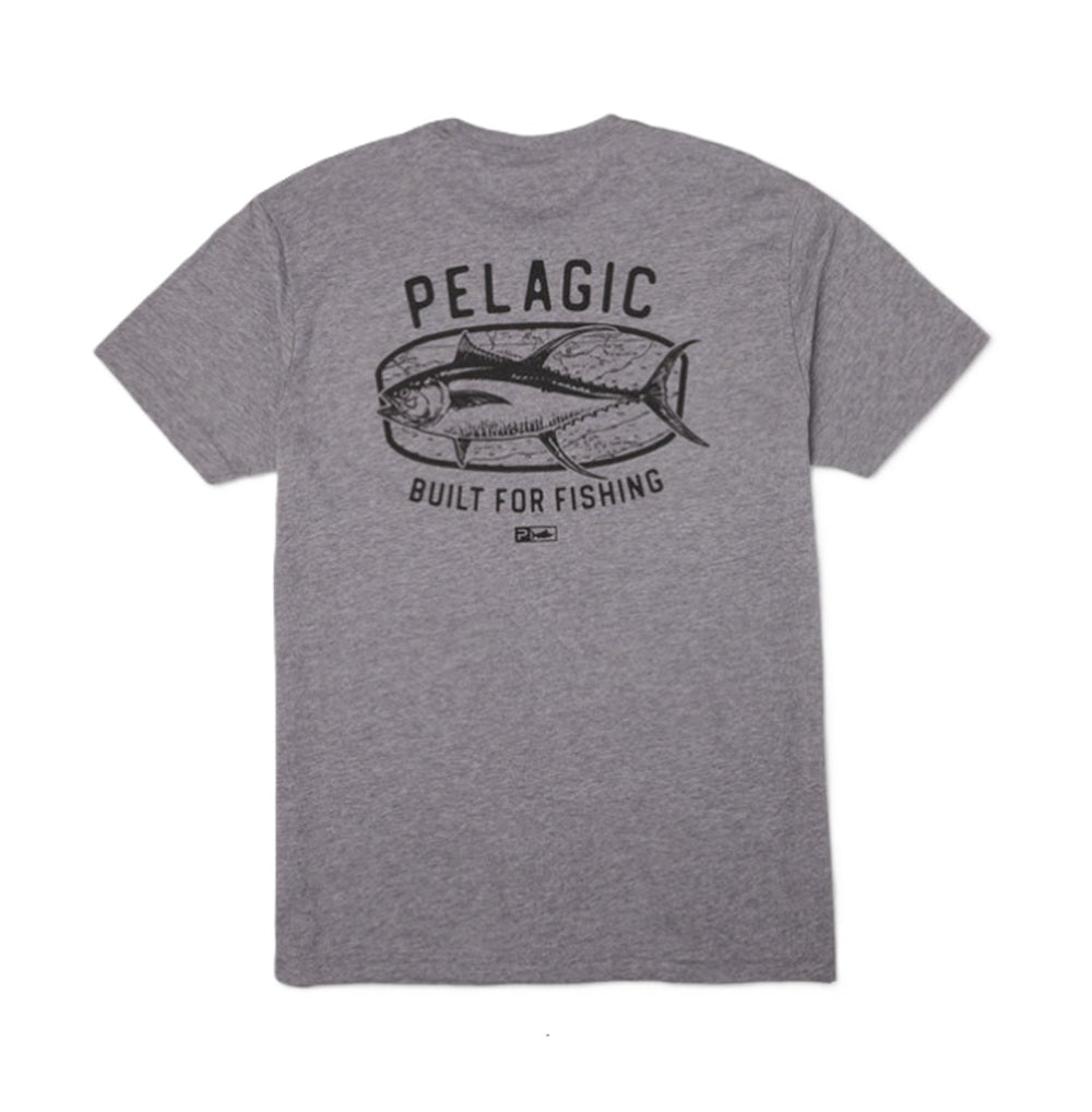 T-Shirt Manica Corta Pelagic Prem Triblend Tee Map Fish Tg. XL