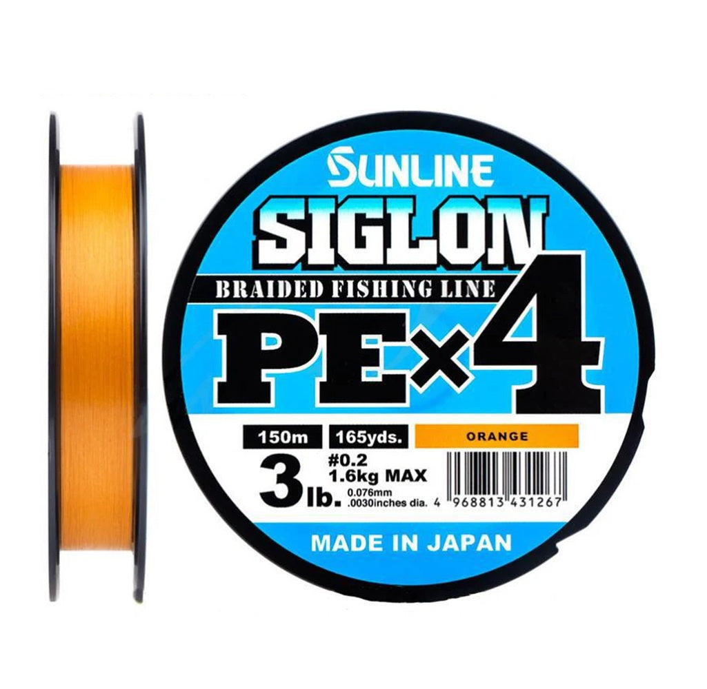 Filo Trecciato Sunline Siglon Pe X4 3lb PE #0,2 150m Orange