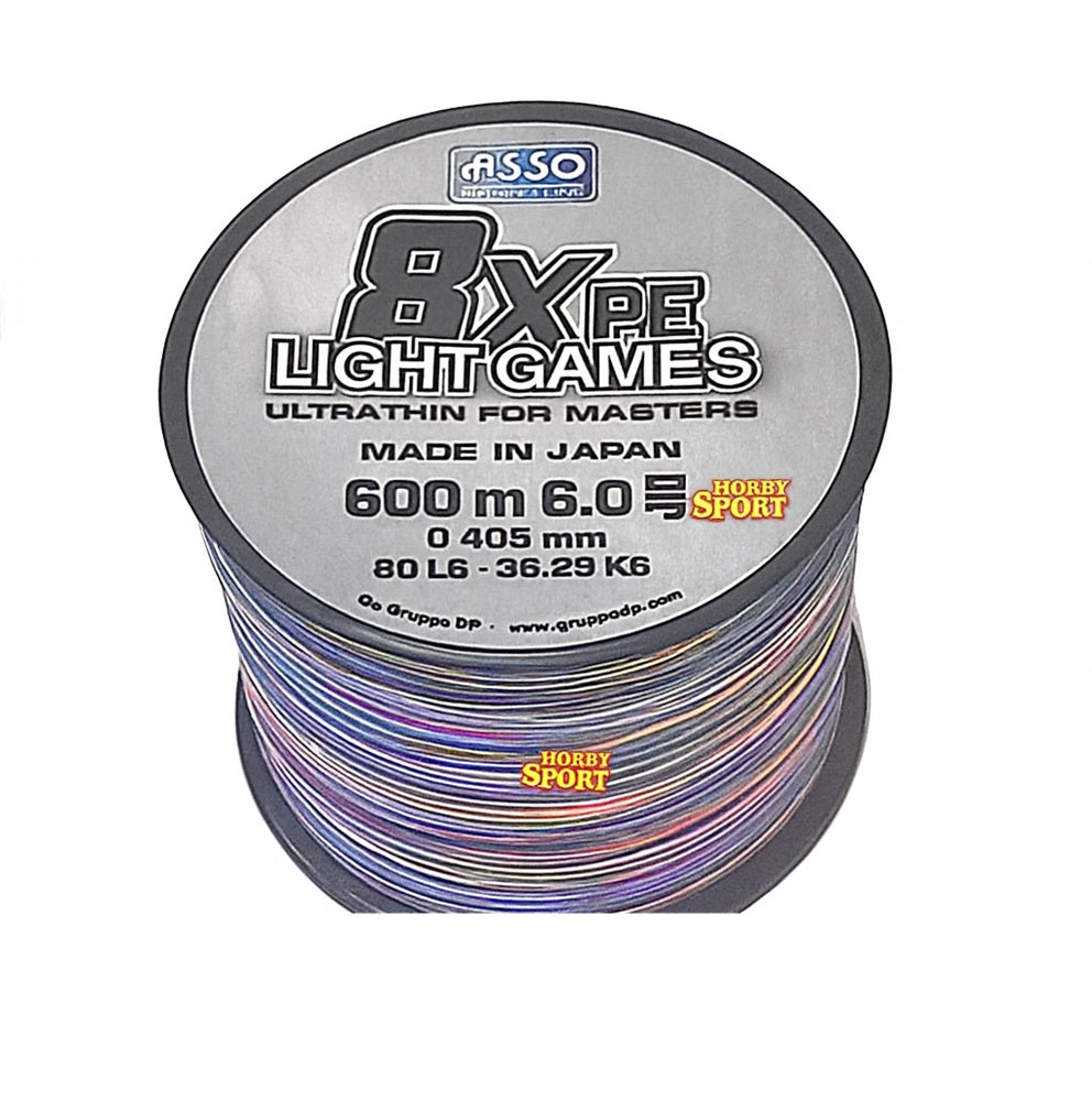 Filo Asso Light Games 8 #5.0 70lb 600m Multicolor