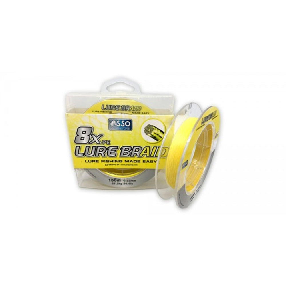 Filo Trecciato Asso 8X Lure Braid 150m 0,14mm Yellow
