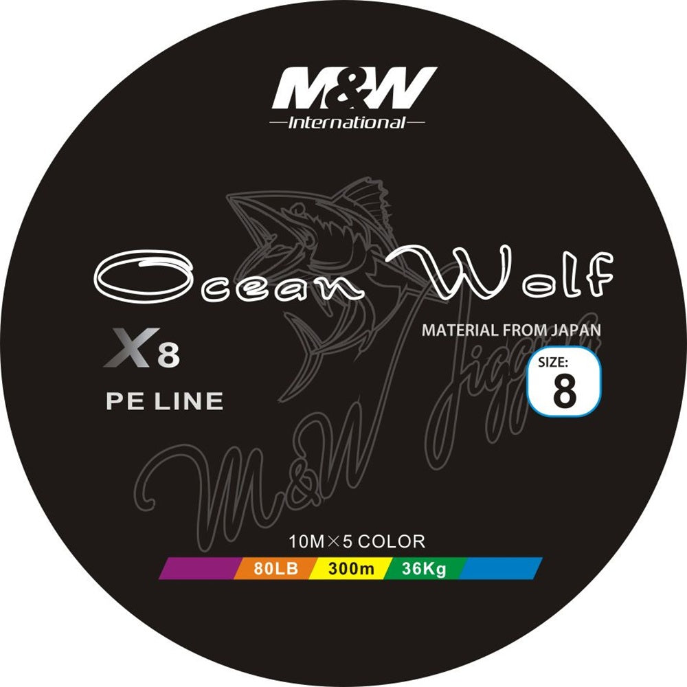 Filo Trecciato M&W International Ocean Wolf x8 #3 300m Multicolor