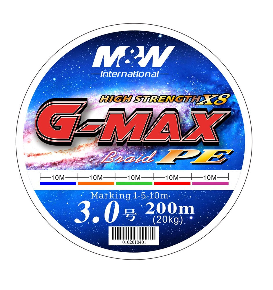 Filo Trecciato M&W International G-Max X8 Pe 300m #6.0 Multicolor
