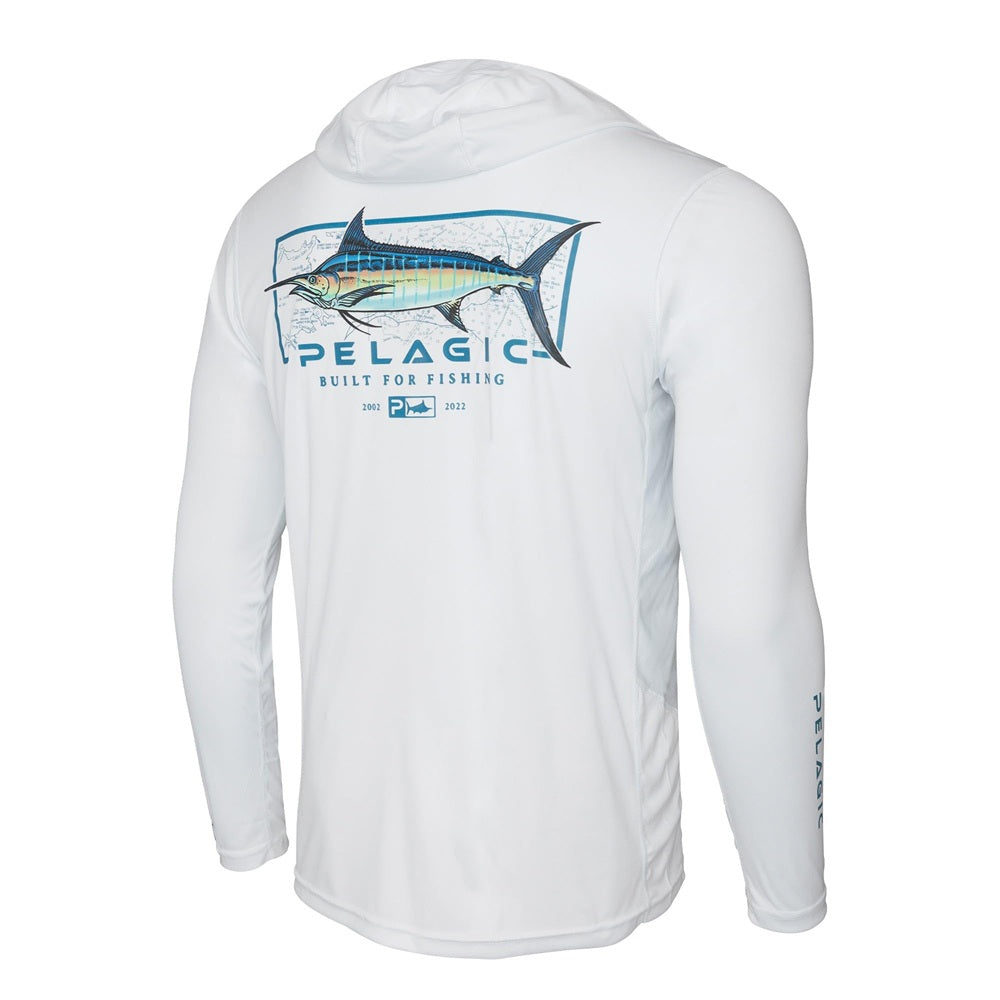 Maglia Manica Lunga con Cappuccio Pelagic VaporTek Hooded - Marlin Minds Tg. XL