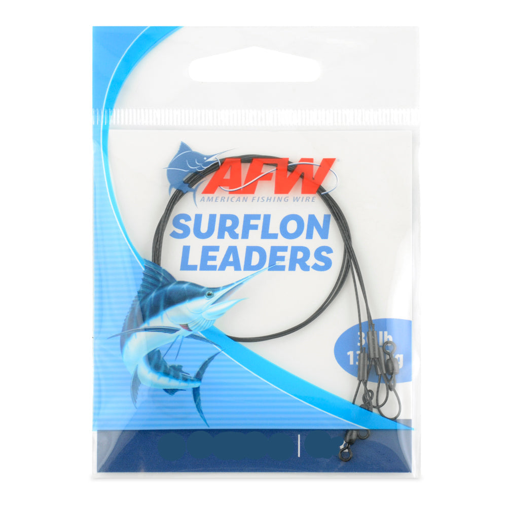 AFW Surflon Leaders 6 in (15cm) 20LB 3 Pz