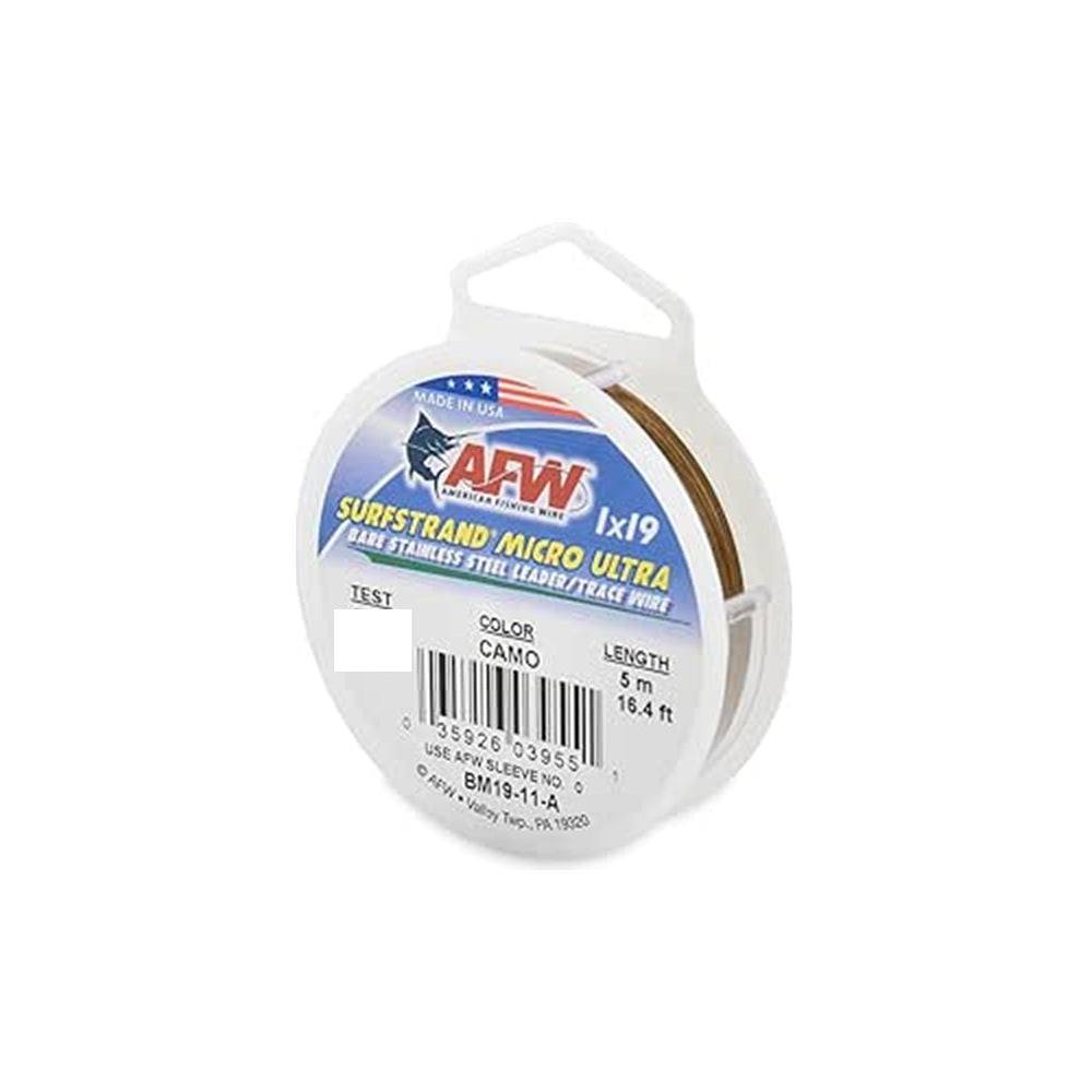 AFW Surfstrand Micro Ultra 1x19 61lb 5m Camo