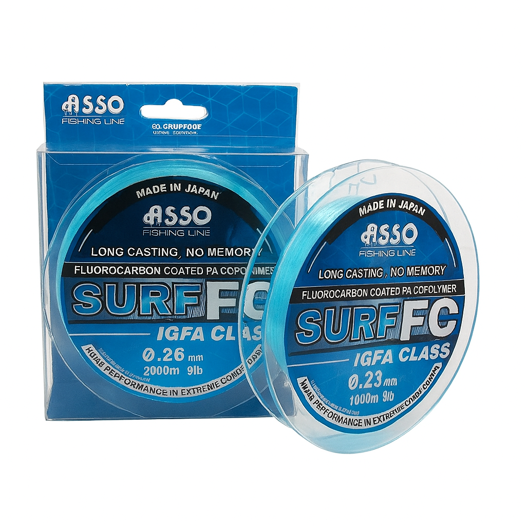 Filo Nylon Asso Surf Fc 0,18mm 1000mt