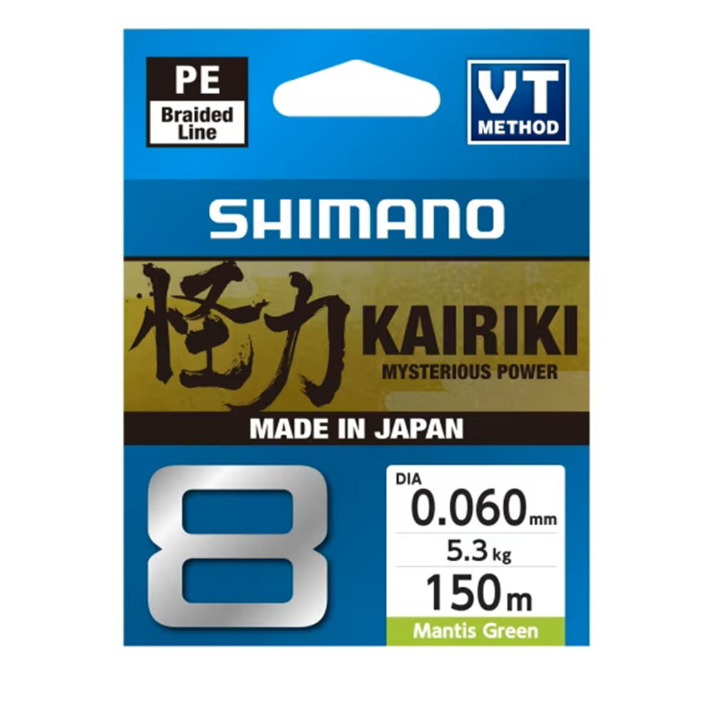 Filo Trecciato Shimano Kairiki 8 150m 0.060mm Mantis Green
