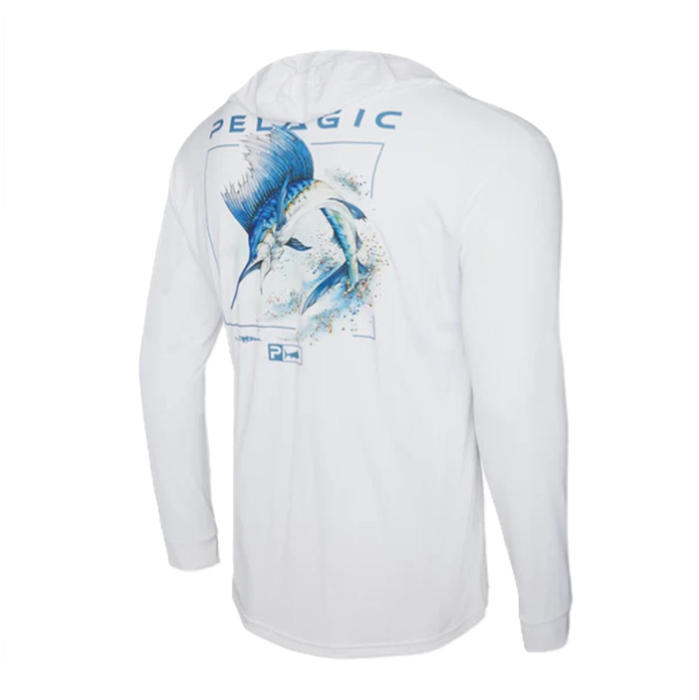 Maglia Manica Lunga Con Cappuccio Pelagic AquaTek Hooded - Goione Sailfish Tg. XL