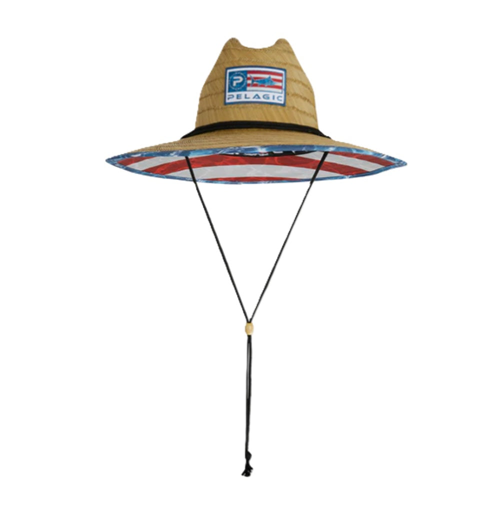 Cappello Pelagic Baja Straw Sunhat Americamo Blu Tg. U