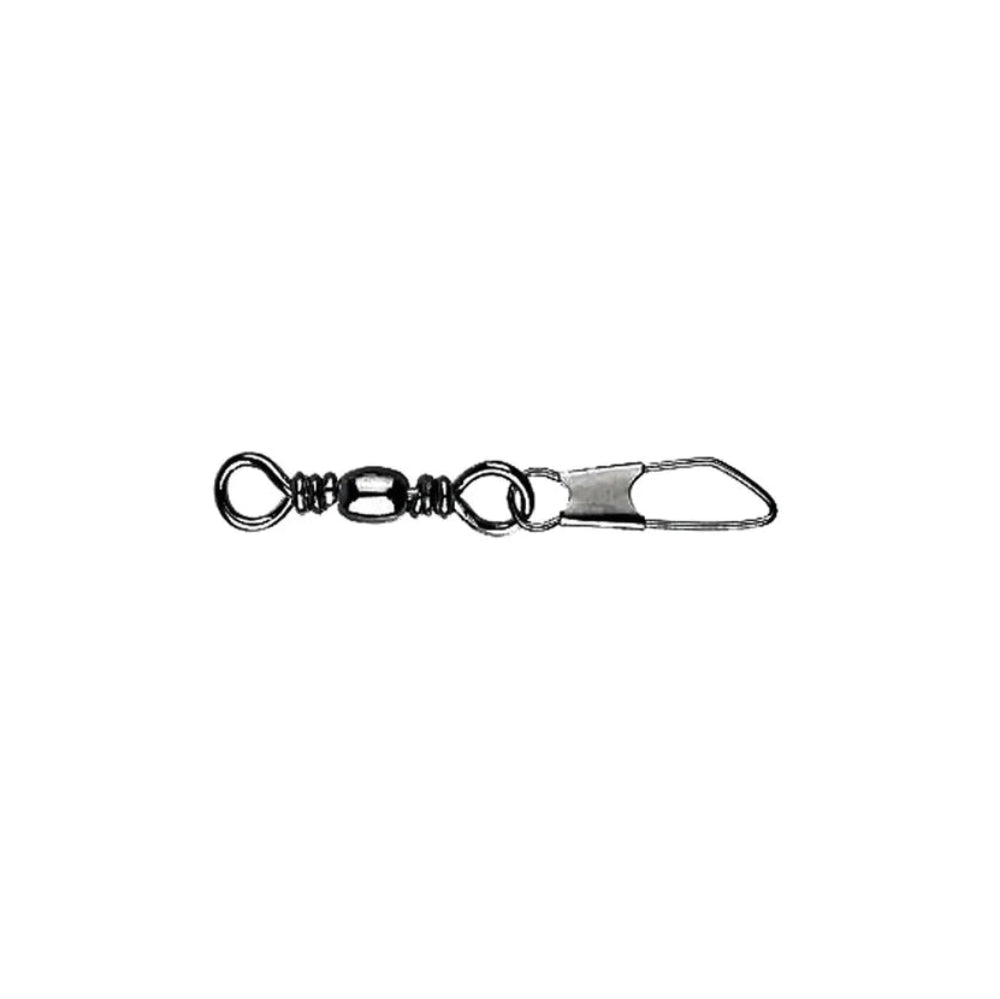 Girella con Moschettone Mustad Barrel Swivel with Safety Snap #2 10 Pz