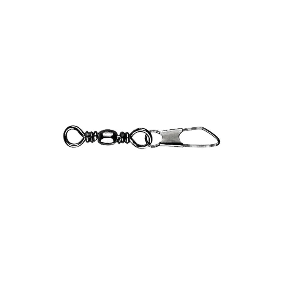 Girella con Moschettone Mustad Barrel Swivel with Safety Snap #1 10 Pz