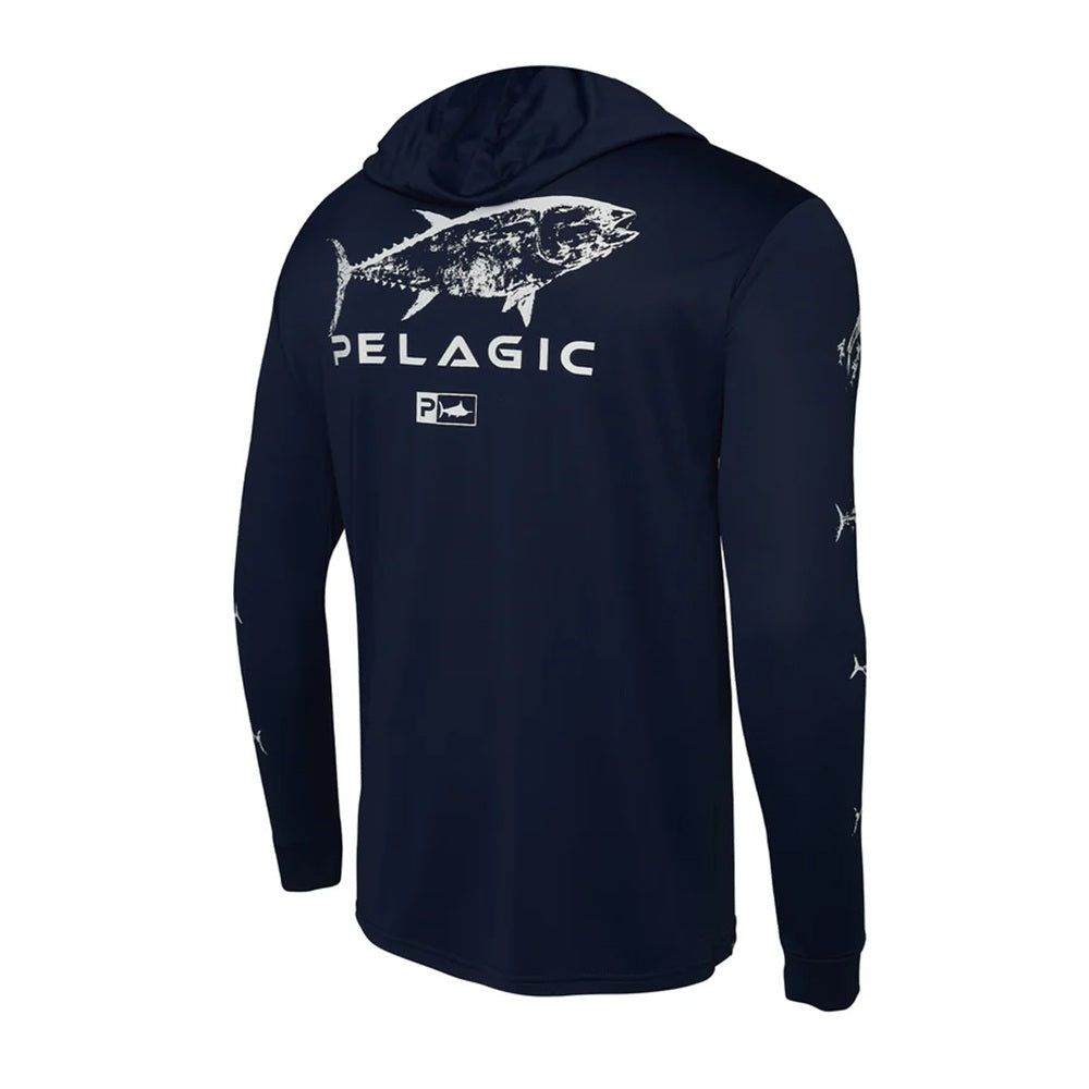 Maglia Manica Lunga con Cappuccio Pelagic AquaTek Hooded - Gyotaku Tg. XL