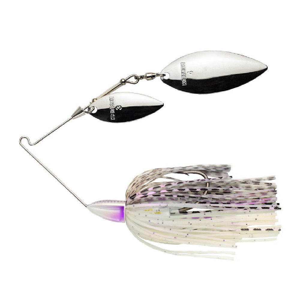 Artificiale Keitech Tee Bone Spinnerbait 1/2 oz Double Willow Purple Pearl Shad