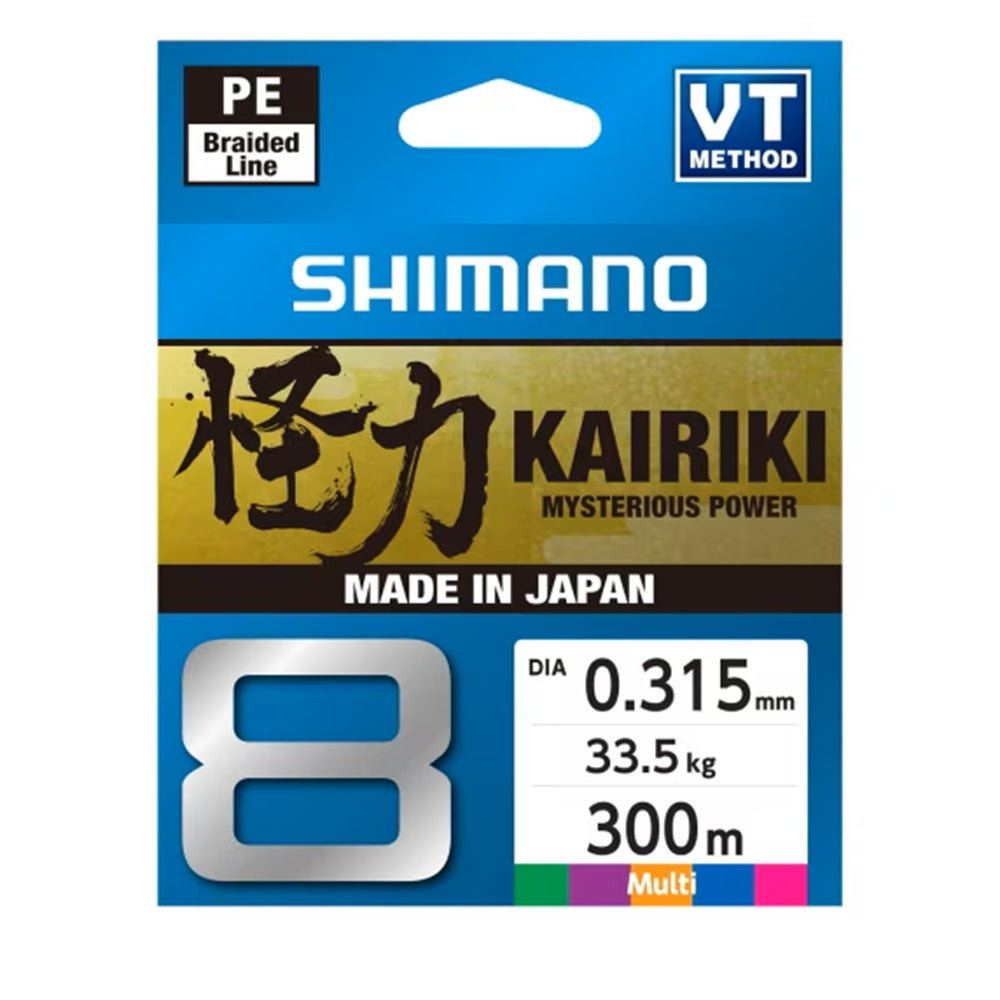 Filo Trecciato Shimano Kairiki 8 300m 0.315mm 33.5kg Multicolor