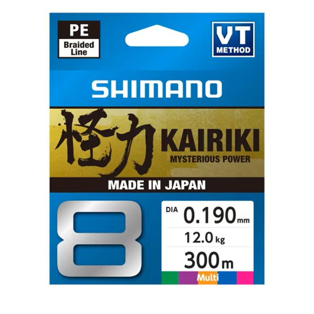Filo trecciato Shimano Kairiki 8 300m 0.190mm 12kg Multicolor
