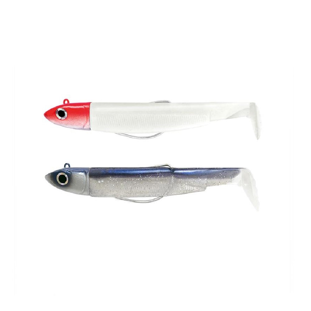 Artificiale Fiiish Black Minnow Double Combo N°1 Off Shore 6g White Red + Electric Blue