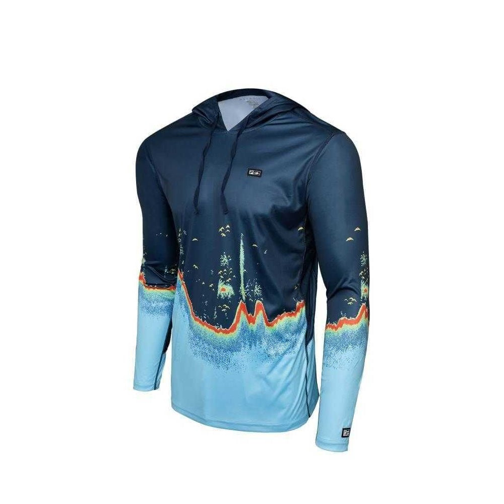 Maglia Manica Lunga Con Cappuccio Pelagic Vaporteck Hooded Sonar Navy Tg L