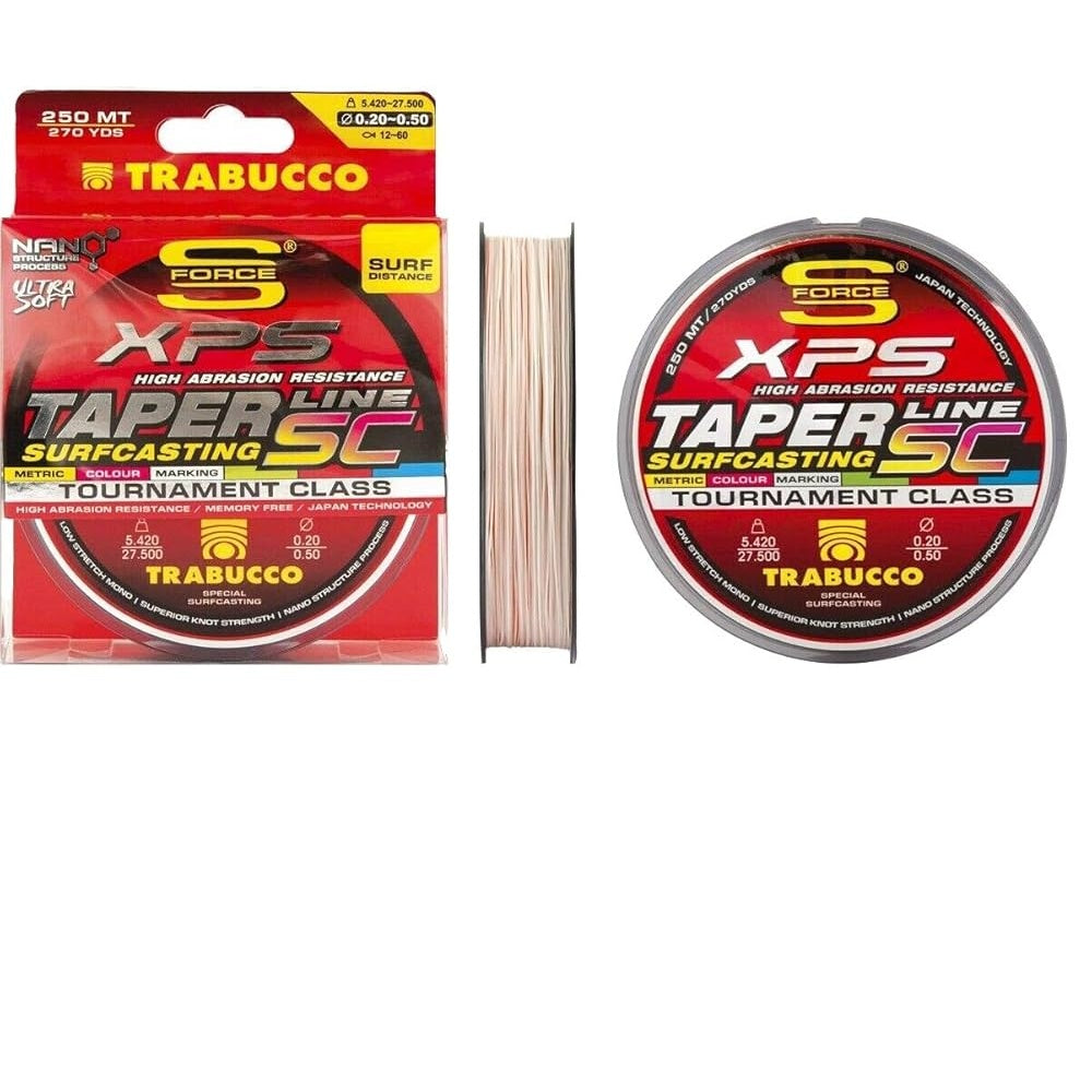 Filo Nylon Trabucco Xps Taper Line Sc 0,25-0,57mm 250mt