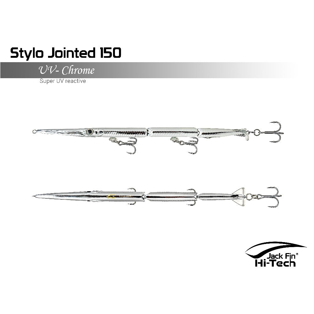 Artificiale Jack Fin Stylo Jointed 150 UV-Chrome (Pre Ordine)