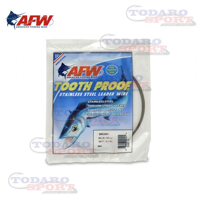 American fishing wire tooth proof
