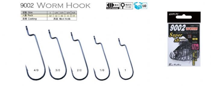 Bkk worm hooks-9002 
