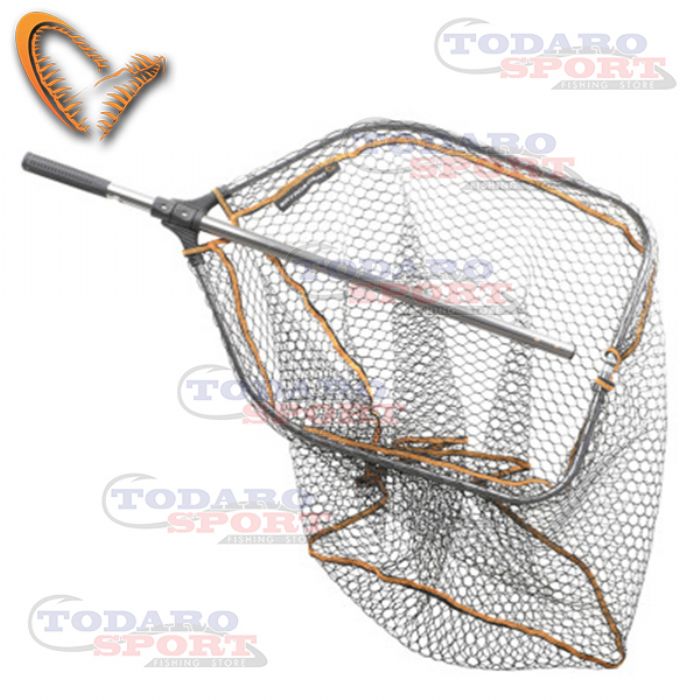 Savage gear pro folding rubber large mesh landing net