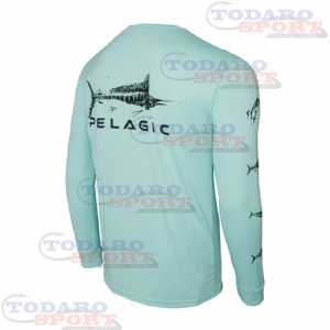 Pelagic aquatek gyotaku fishing shirt