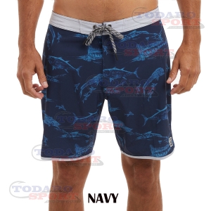 Pelagic high spot boardshorts gyotaku 