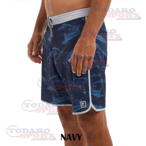 Pelagic high spot boardshorts gyotaku 