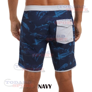 Pelagic high spot boardshorts gyotaku 